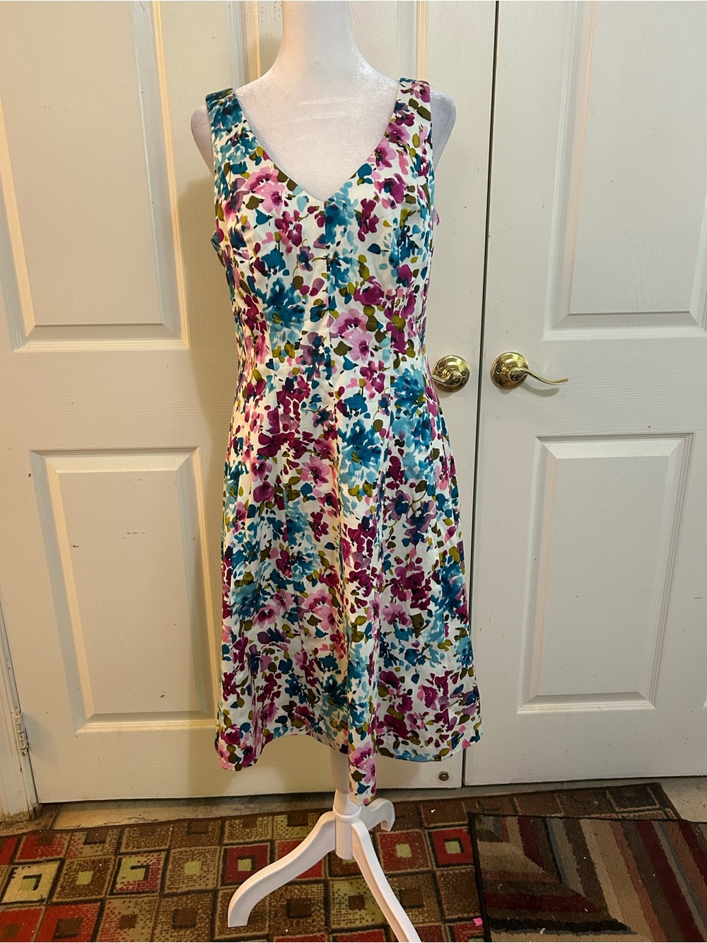 Chaps floral dress,  size 8